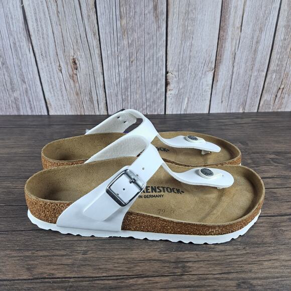 Birkenstock Gizeh Birko Flor Sandals Women's Sz 6 EU37 White (NWT) - Picture 3 of 8